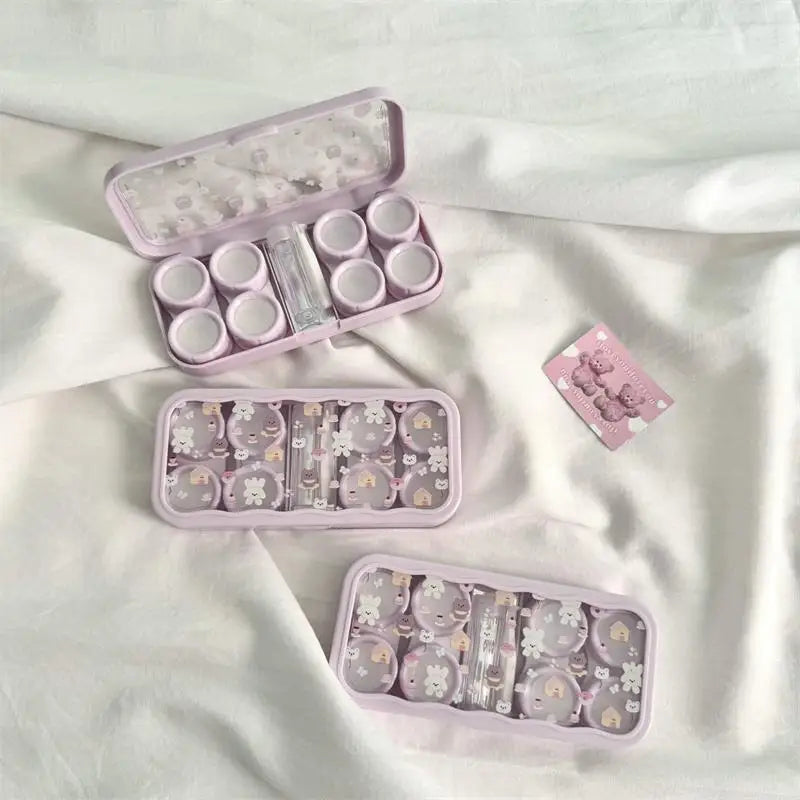 Butterfly Contact Lens Case with Mirror & Tweezers | Portable Contact Lens Case PLUSH style 11