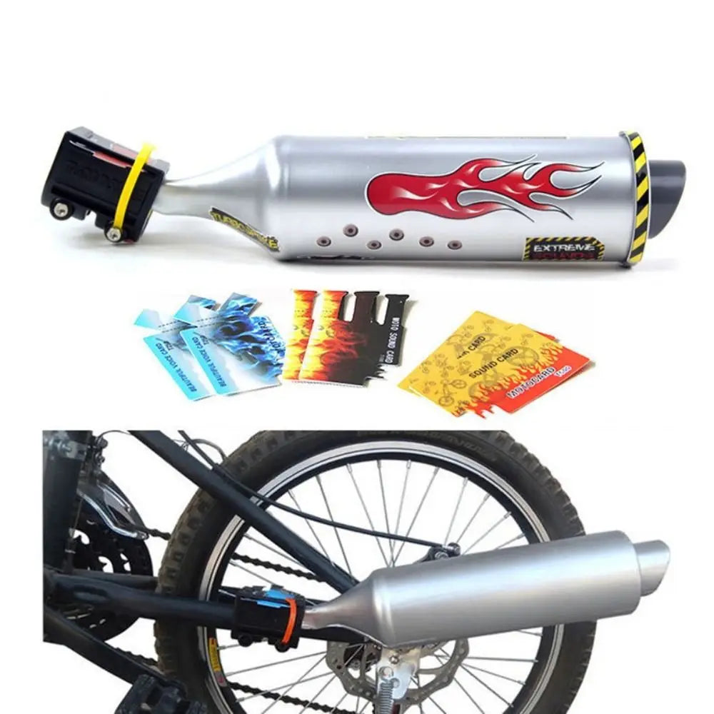 Bicycle Turbine Exhaust Pipe – 6 Motorcycle Sound Effects Bike Sound Accessory PLUSH