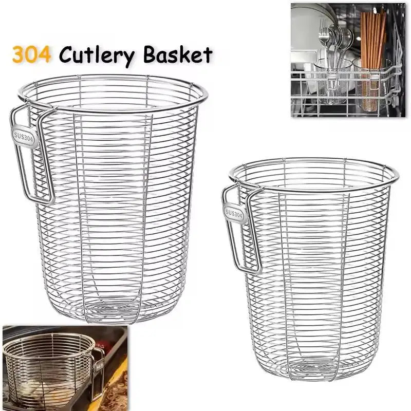 304 Stainless Steel Wall-Mount Chopstick Holder & Drainer Utensil Holder Rack PLUSH