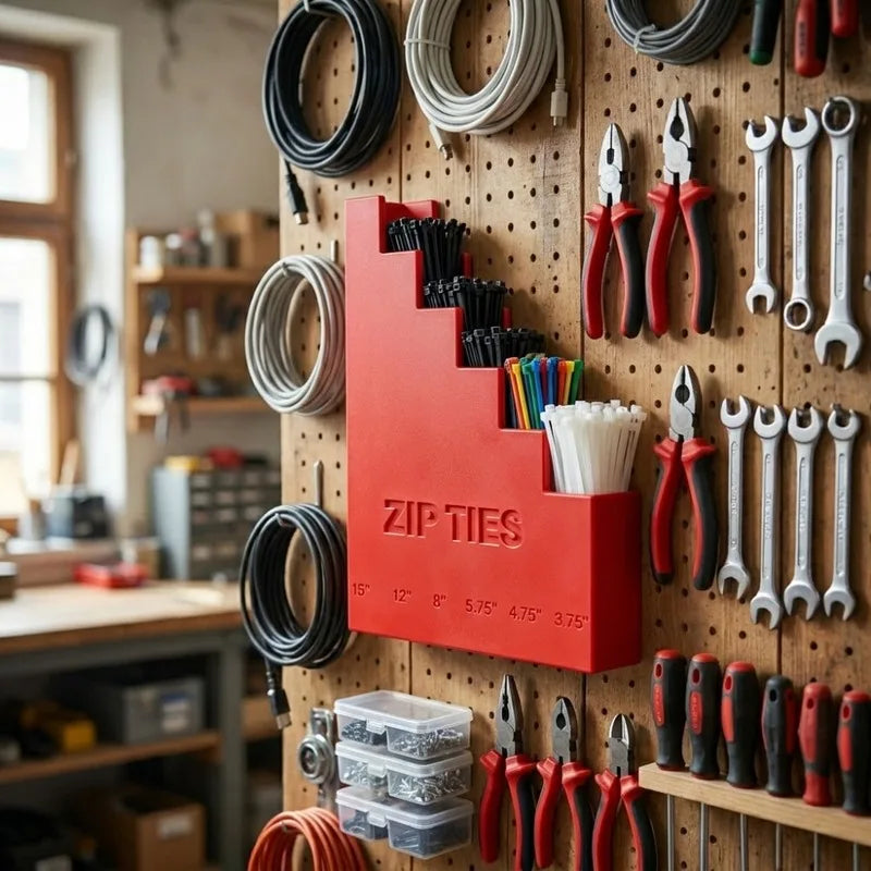 Wall Mount Zip Tie Organizer Rack – Multi-Layer Garage Storage Garage Storage Rack PLUSH