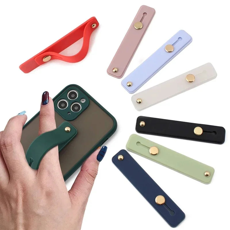 Universal Phone Grip Wrist Band, Finger Stand & Holder Phone Grip Stand PLUSH