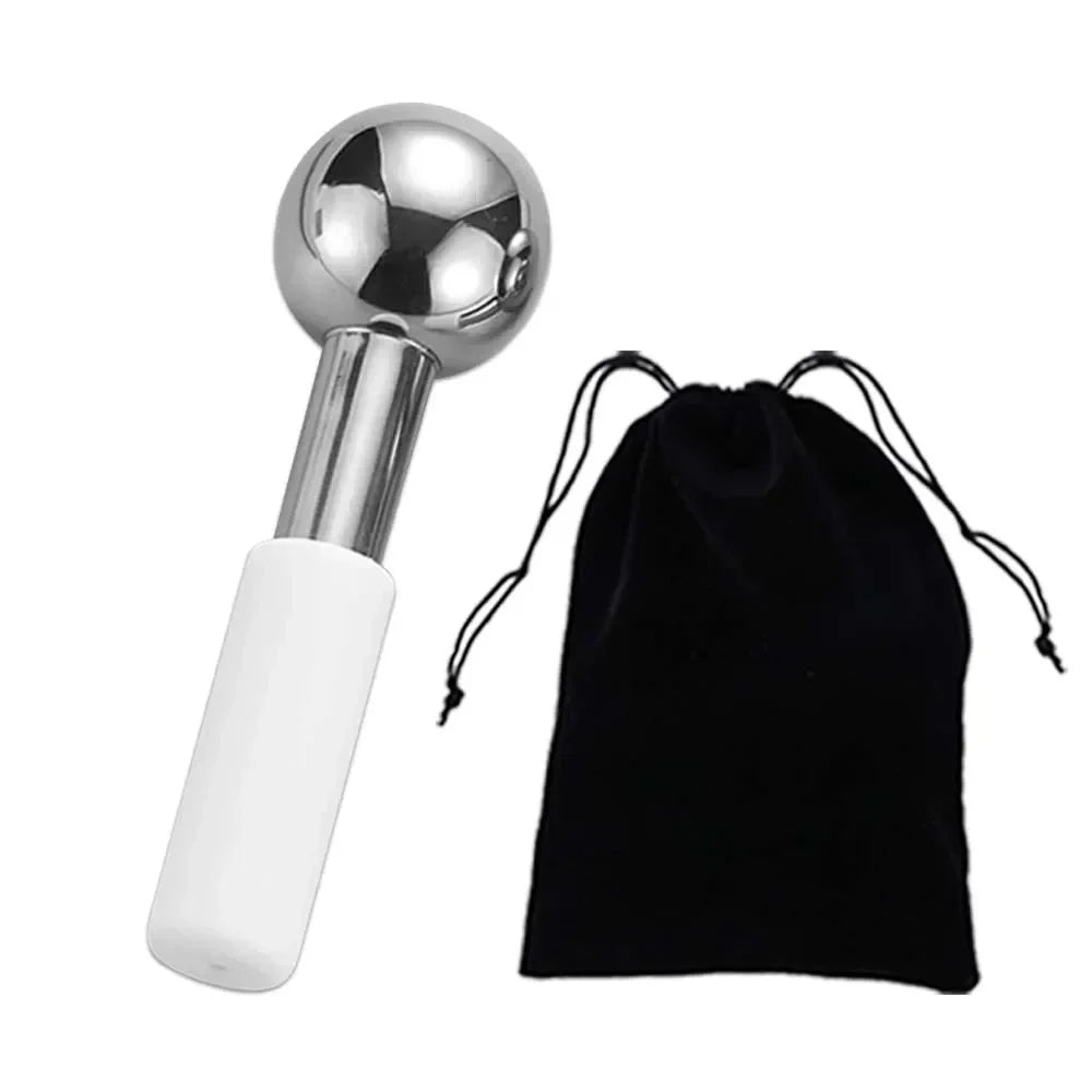Stainless Steel Ice Globes Facial Cooling Massage Beauty Tool Facial Massage Tool PLUSH 1 Ball