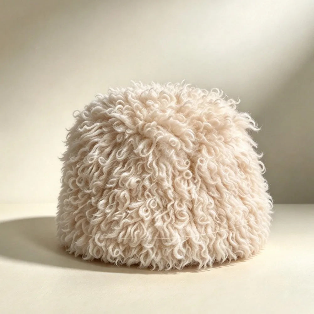 Faux Fur Bucket Hat – Fluffy Plush Winter Fisherman Cap Faux Fur Bucket Hat PLUSH