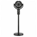 Rechargeable Standing Fan – 10-Speed Oscillating, Remote Control Rechargeable Floor Fan PLUSH Black 3000mAh USB Type-C