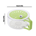 Double Layer Fruit Strainer Container with Foldable Handle Kitchen Strainer Bowl PLUSH Green