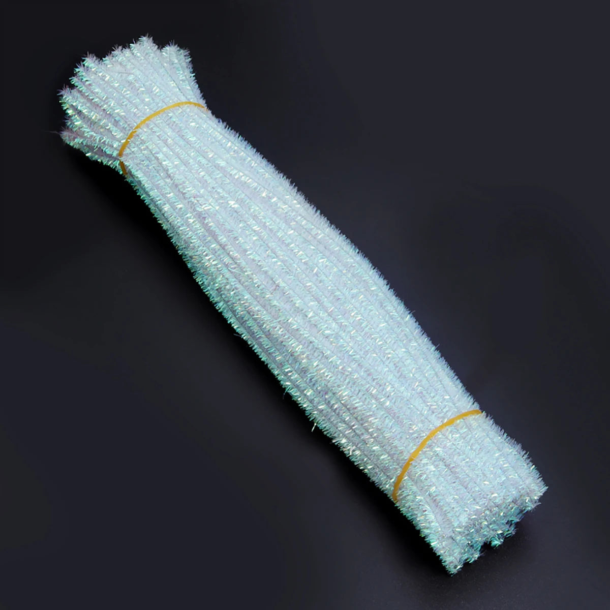 100pcs Chenille Pipe Cleaners – DIY Crafts & Jewelry Making Craft Wire Supplies PLUSH gold transparent 30cm