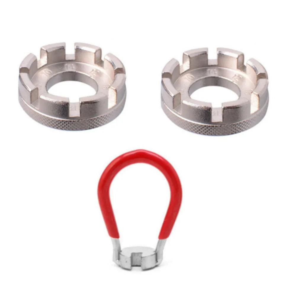 Steel Bicycle Spoke Wrench – Portable Bike Wheel Repair Tool Bicycle Spoke Wrench PLUSH Set C