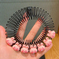Girls Cartoon Round Disk Insert Hair Comb Clip – Kids Hair Band Kids Hair Comb PLUSH Rabbit 1PCS