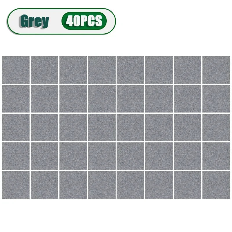 50pcs Peel & Stick Carpet Tiles 30x30cm – DIY Floor Mats Peel & Stick Carpet Tiles PLUSH Grey-40PCS 30X30CM