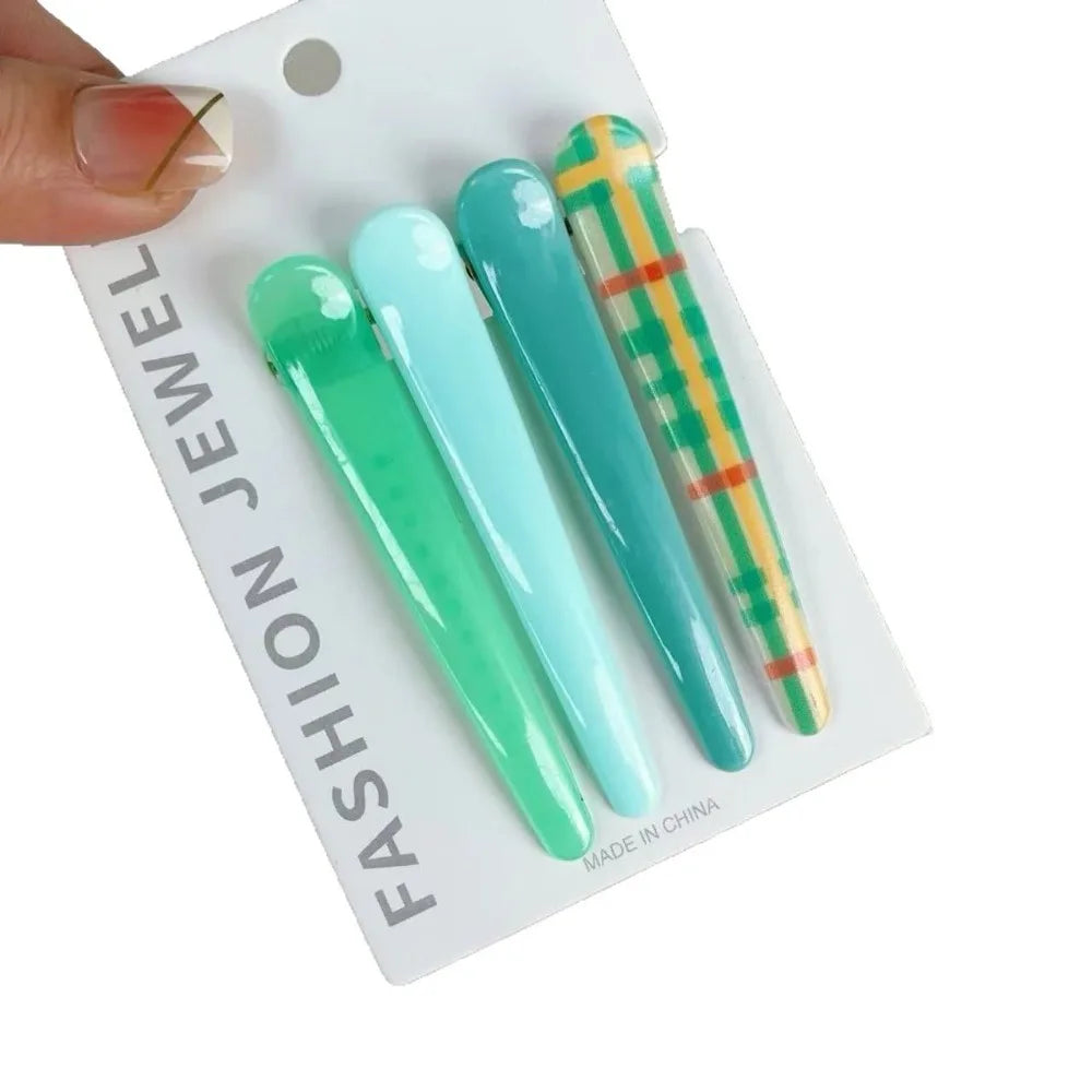 Mermaid Duckbill Hair Clips 4pcs – Side Bangs & Face Wash Duckbill Hair Clips PLUSH