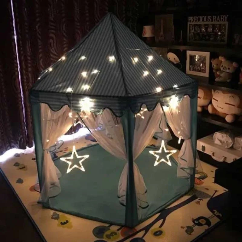 Kids Hexagonal Mesh Play Tent – Indoor & Outdoor Game House Kids Play Tent PLUSH