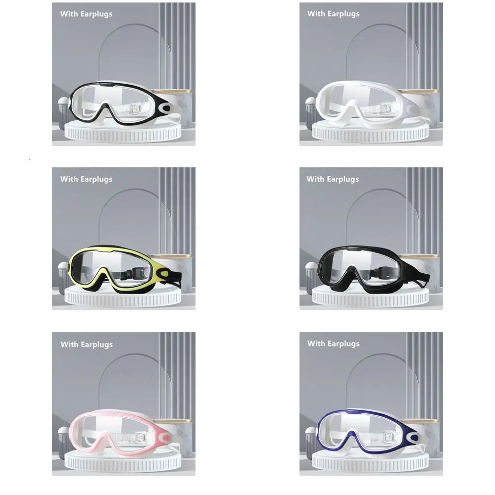 Wide Vision Anti-UV Swimming Goggles – Silicone Big Frame Swimming Goggles PLUSH