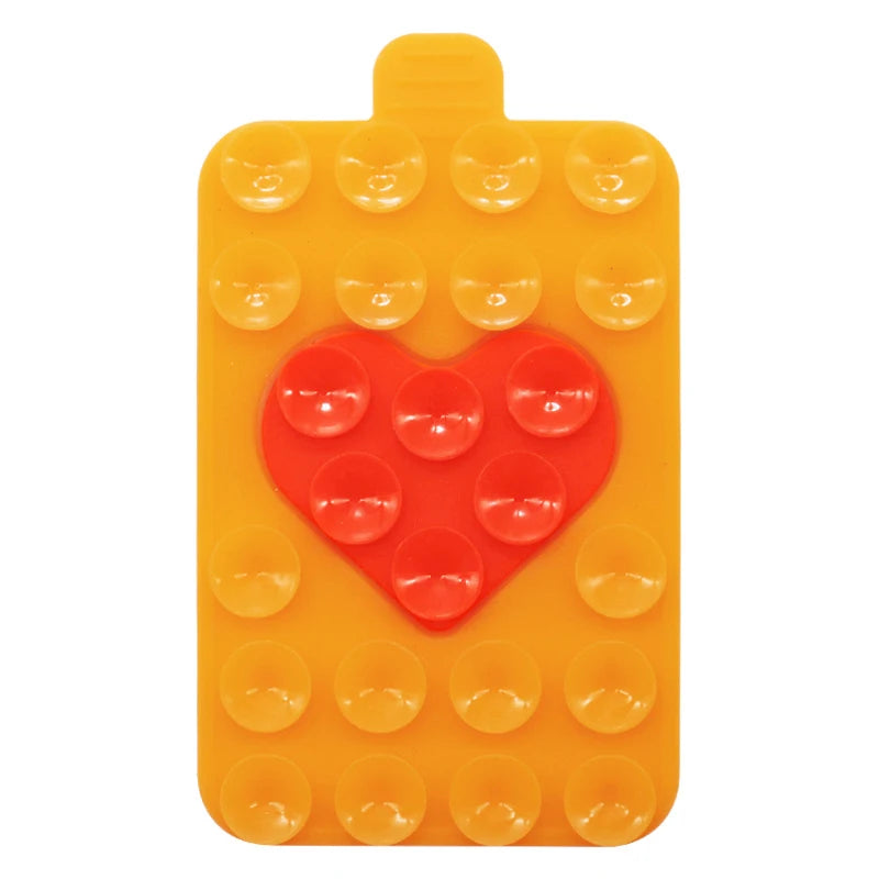 Heart Silicone Suction Cup Phone Holder – Wall & Desk Stand Phone Suction Stand PLUSH style 7