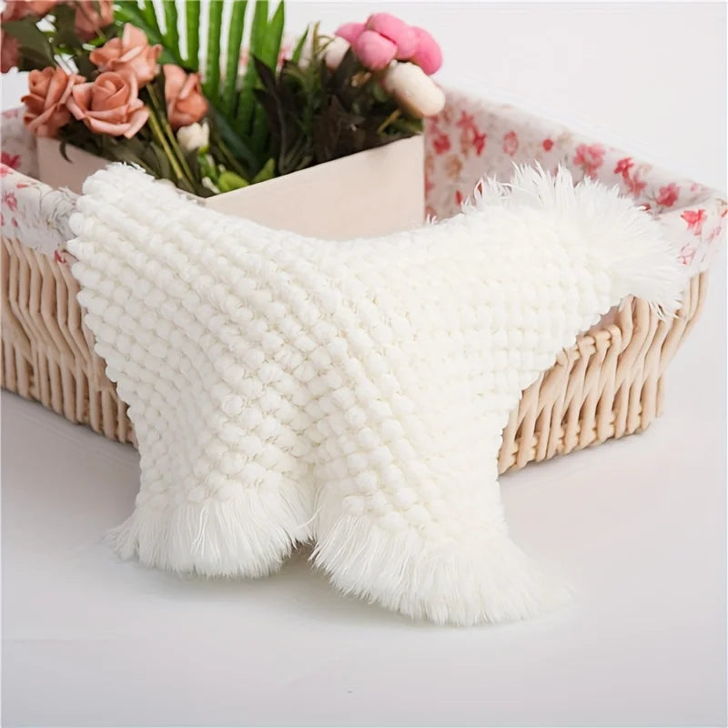 Soft Crochet Newborn Photo Blanket – Baby Photography Prop Newborn Photo Prop PLUSH white Other