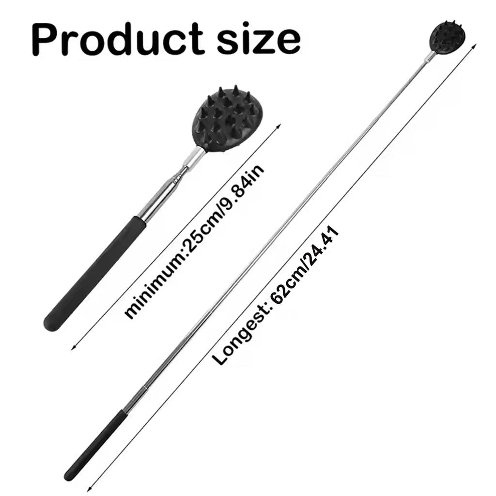 Telescoping Back Scratcher 3/5 Detachable Heads – Extendable Back Scratcher Tool PLUSH