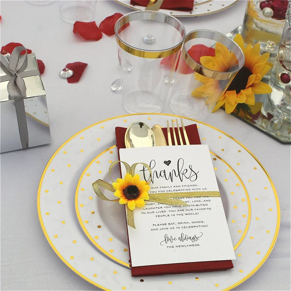 Thank You Postcards 4x6" for Weddings & Showers – 50 Pack Thank You Postcards PLUSH