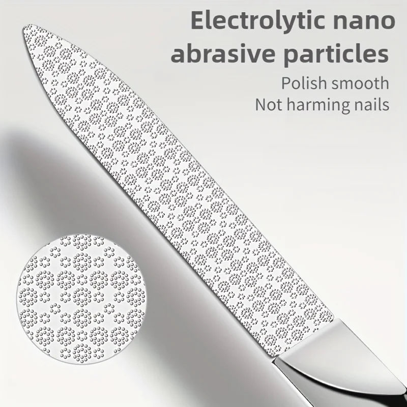 2pcs Double-Sided Stainless Steel Nail File Set | Manicure & Pedicure Nail File Set PLUSH