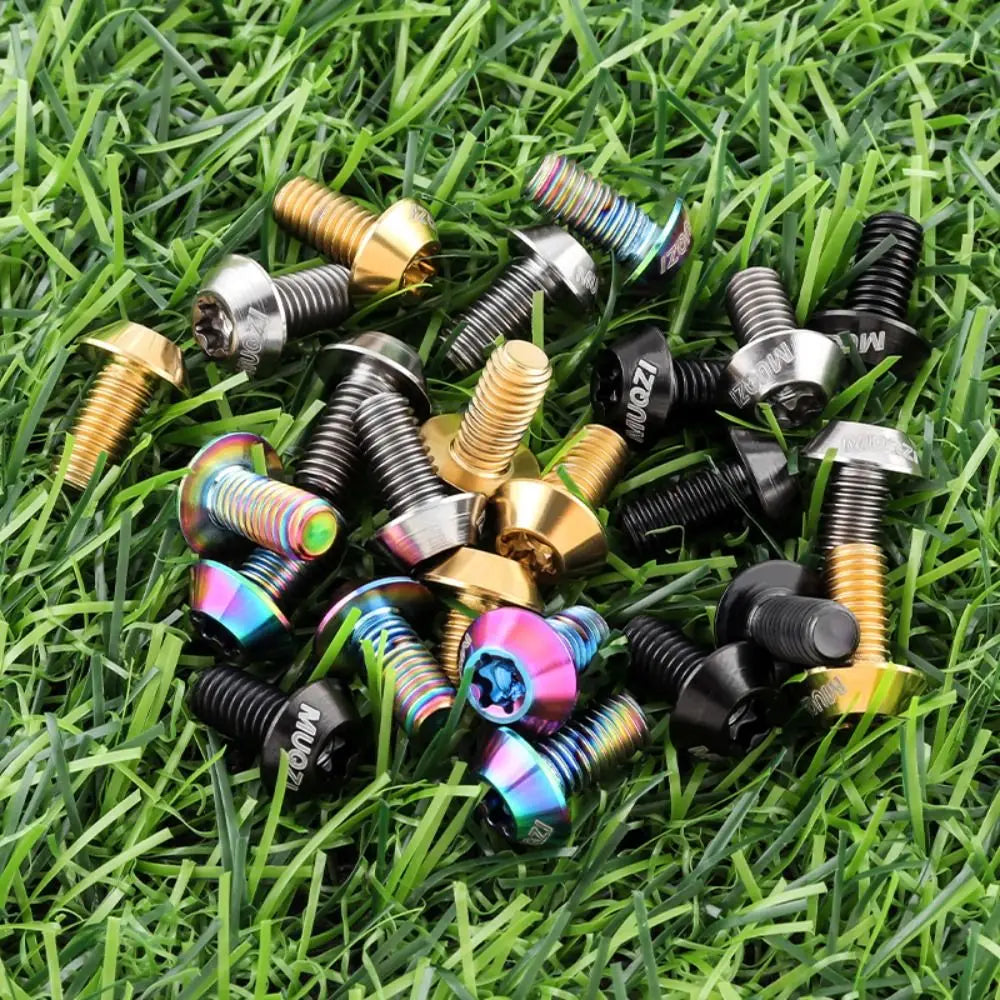 6pcs Titanium M5 Disc Brake Rotor Bolts T25 Torx Ultralight Disc Brake Bolts PLUSH