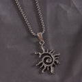 Sun Flame Hollowed Titanium Steel Pendant Necklace | Punk Style Pendant Necklace PLUSH 1pcs