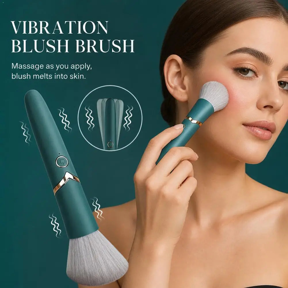 Electric Vibrating Makeup Brush – Blush, Foundation & Powder Electric Makeup Brush PLUSH