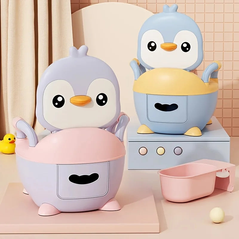 Penguin Kids Training Potty – Soft Cushioned Seat for Toddlers Toddler Training Potty PLUSH
