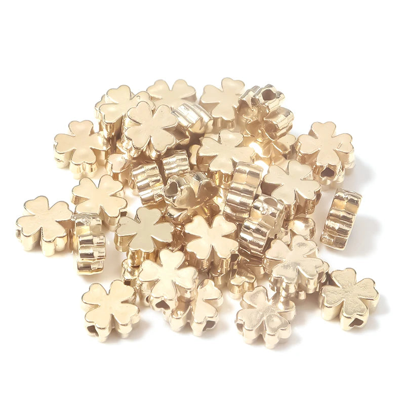 100-200pcs Four Leaf Clover CCB Spacer Beads 6/8mm DIY Jewelry Jewelry Spacer Beads PLUSH