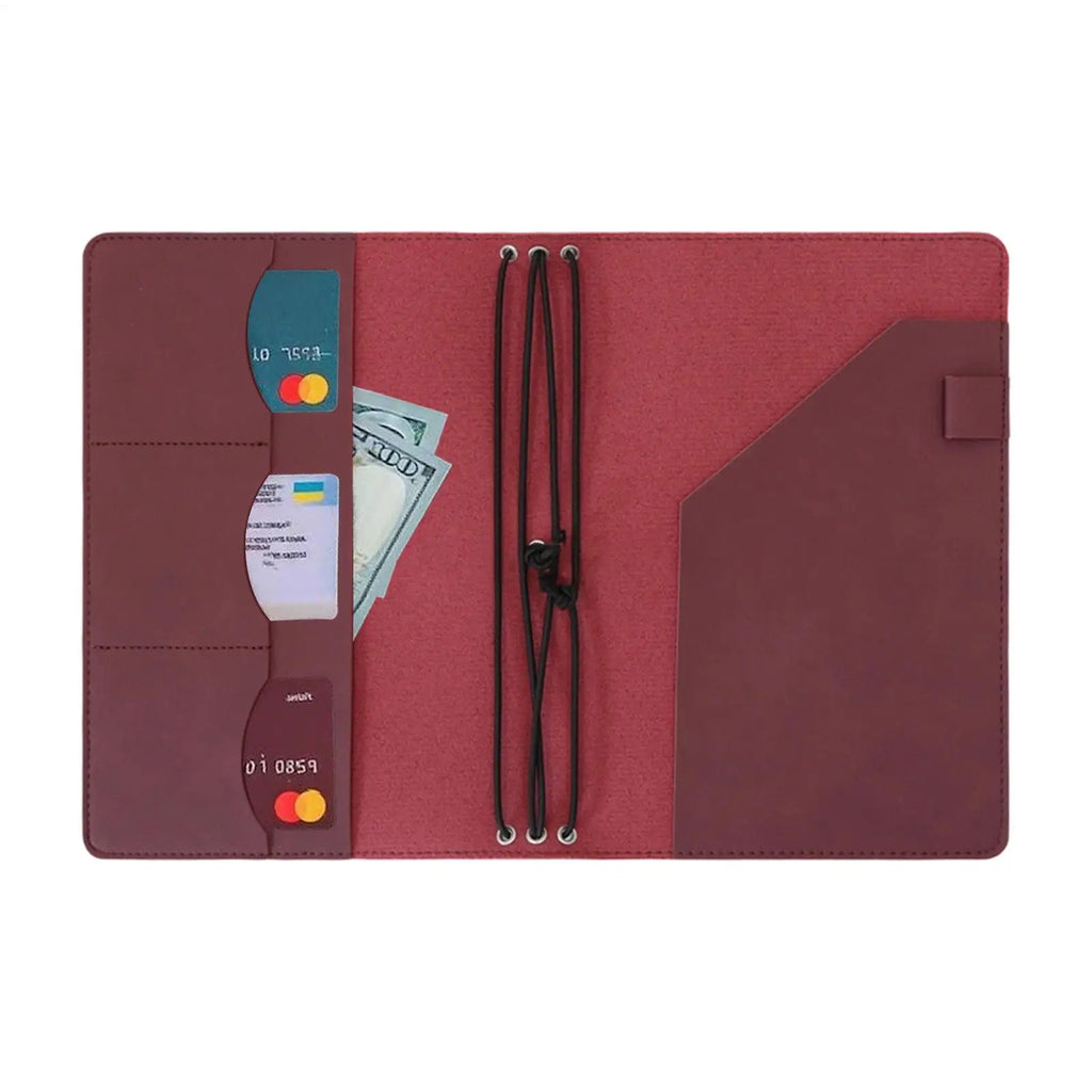 A5 Vintage PU Leather Notebook Cover – Refillable Organizer Notebook Cover PLUSH