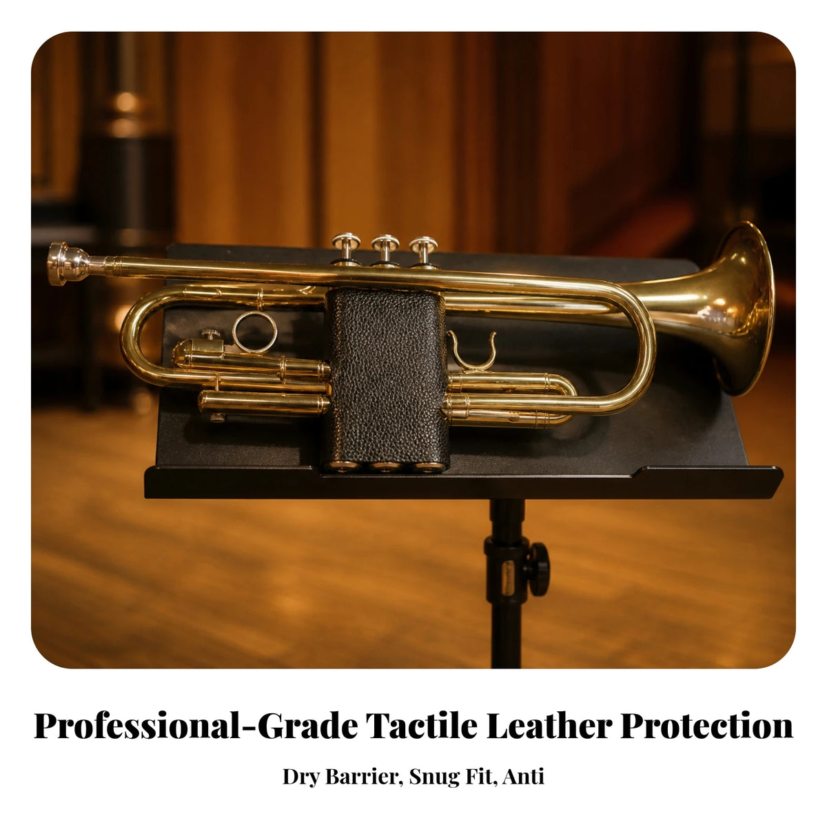 Adjustable Trumpet Valve Guard & Hand Protector – Marching Band Trumpet Valve Guard PLUSH