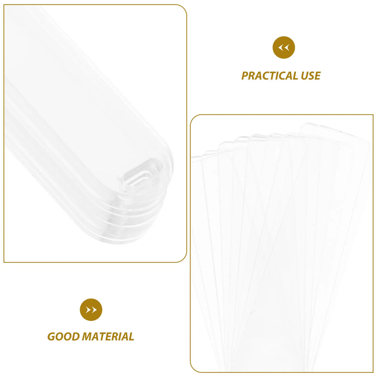 10pcs Clear Acrylic Bookmark Blanks – Transparent DIY Craft DIY Craft Blanks PLUSH
