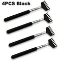 Telescoping Back Scratcher – Stainless Steel Extendable Tool Back Scratcher Tool PLUSH 4PCS BLACK