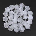 30pcs 15mm Two-Tone Flower Acrylic Spacer Beads – DIY Jewelry Acrylic Spacer Beads PLUSH transparent white 15mm