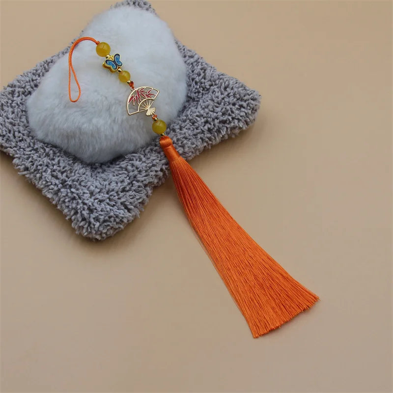 Hanfu Tassel Decoration – Antique Fan Cheongsam Trim | 30cm