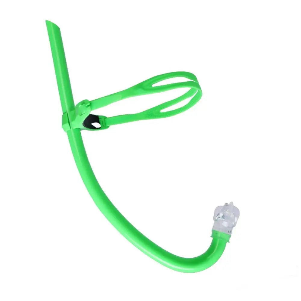 Silicone Front Swimmer Snorkel – Adjustable Swim Training Swim Training Snorkel PLUSH green