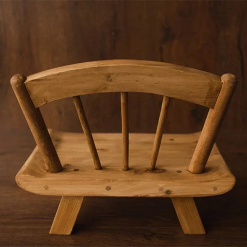 Vintage Wooden Chair & Bed Newborn Photography Props Photography Props PLUSH