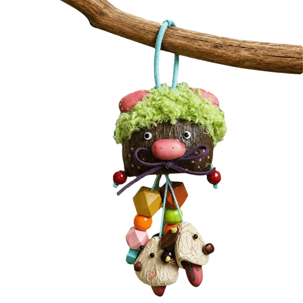 Handmade Fruit Pod Fairy Doll Pendant – Wooden DIY Craft Kit Wooden Doll Pendant PLUSH Style 2