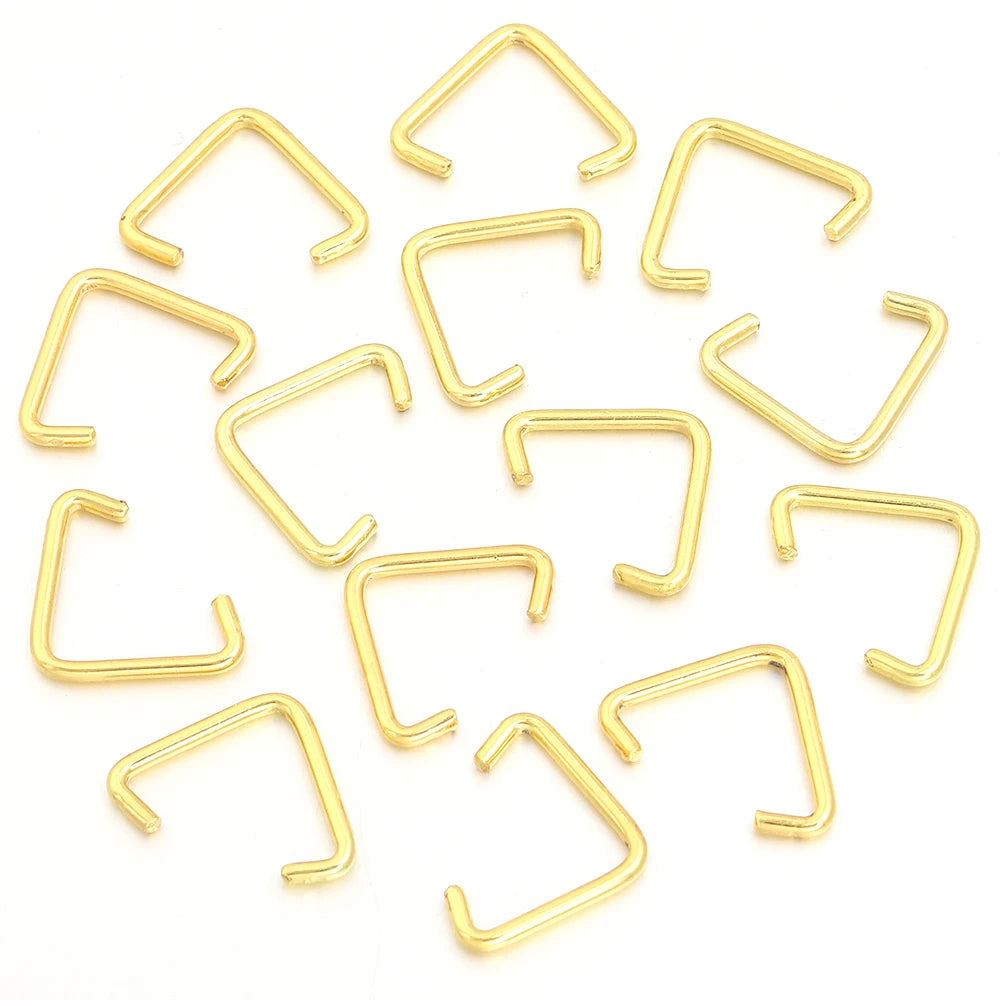 Triangle Jump Rings Gold Metal Split Rings – 50-100pcs DIY Jewelry Jump Rings PLUSH 17x20mm 50pcs