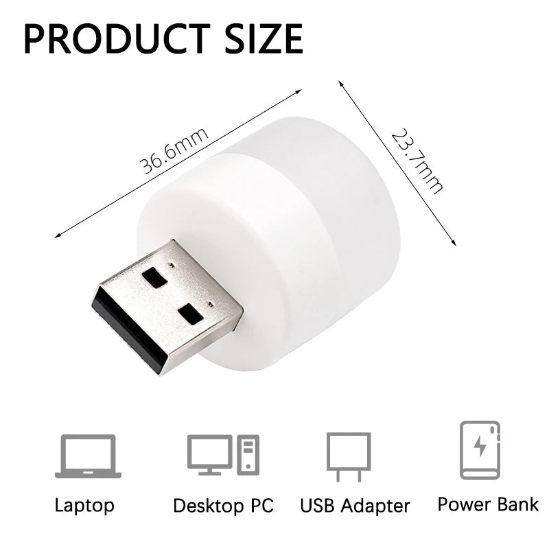 ZWINCKY USB LED Night Light – Mini Plug-In Reading Lamp 1W USB LED Night Light PLUSH