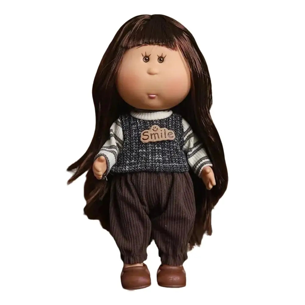 24cm Spanish Vinyl Doll Baby Clothes Set with Shoes & Accessories Doll Clothing Set PLUSH F