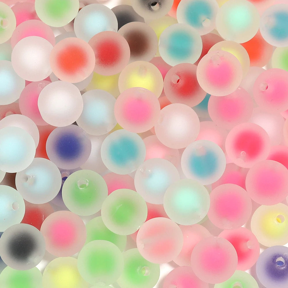 10pcs Frosted Double Layer Acrylic Round Spacer Beads 16/20mm Acrylic Spacer Beads PLUSH