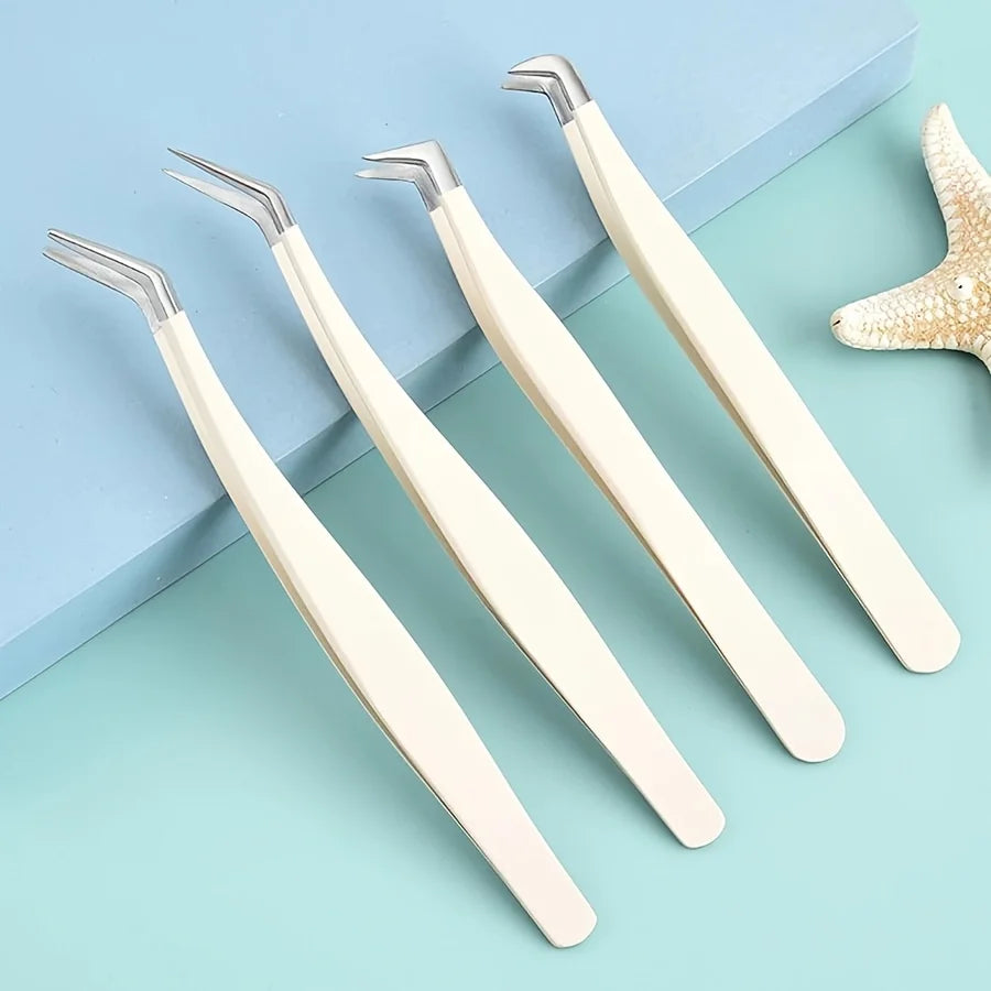 Ouriner Precision Eyelash & Brow Tweezers – Stainless Steel Eyelash Tweezers PLUSH