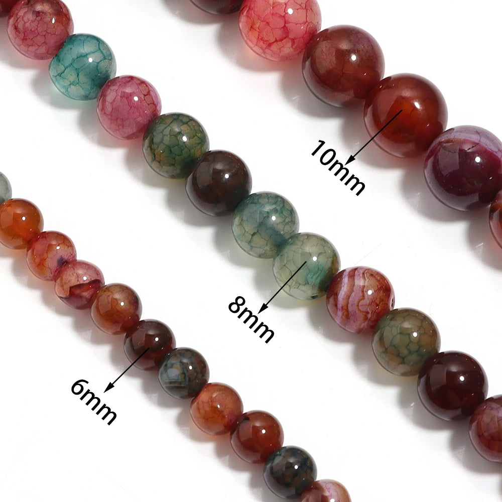 Natural Agate Stone Round Spacer Beads 6/8/10mm – DIY Jewelry Stone Spacer Beads PLUSH