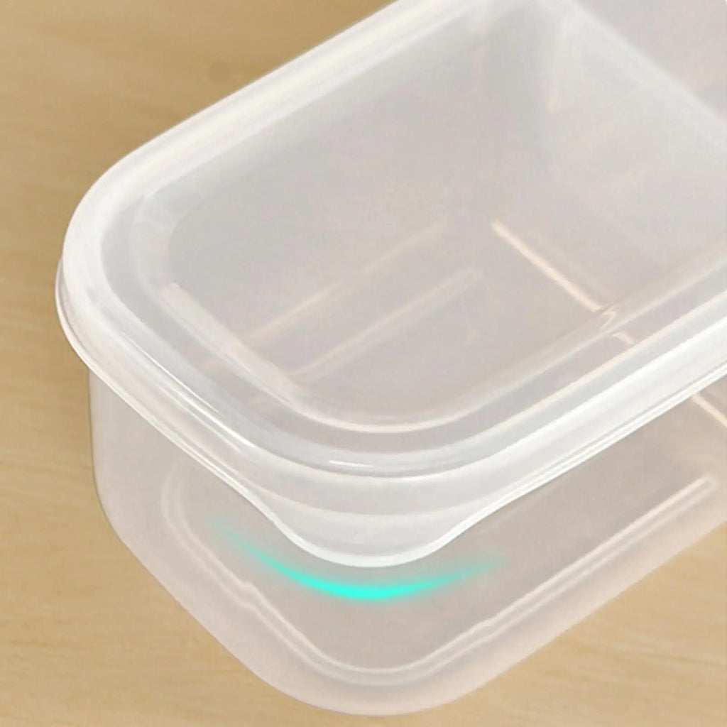 Clear 2/3 Grid Fridge Organizer Box | Stackable Food Storage Food Storage Organizer PLUSH