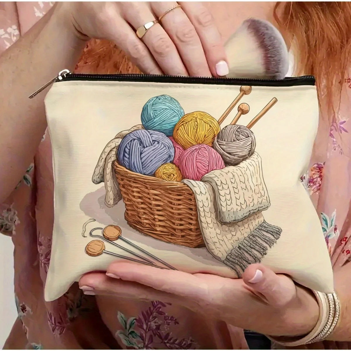 Yarn Ball Makeup Bag – Zipper Pouch & Travel Organizer Makeup Zipper Bag PLUSH