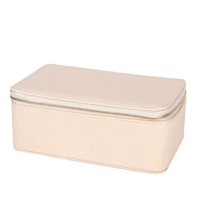 12-Grid Travel Jewelry Organizer PU Leather Case with Pouches Jewelry Storage Case PLUSH