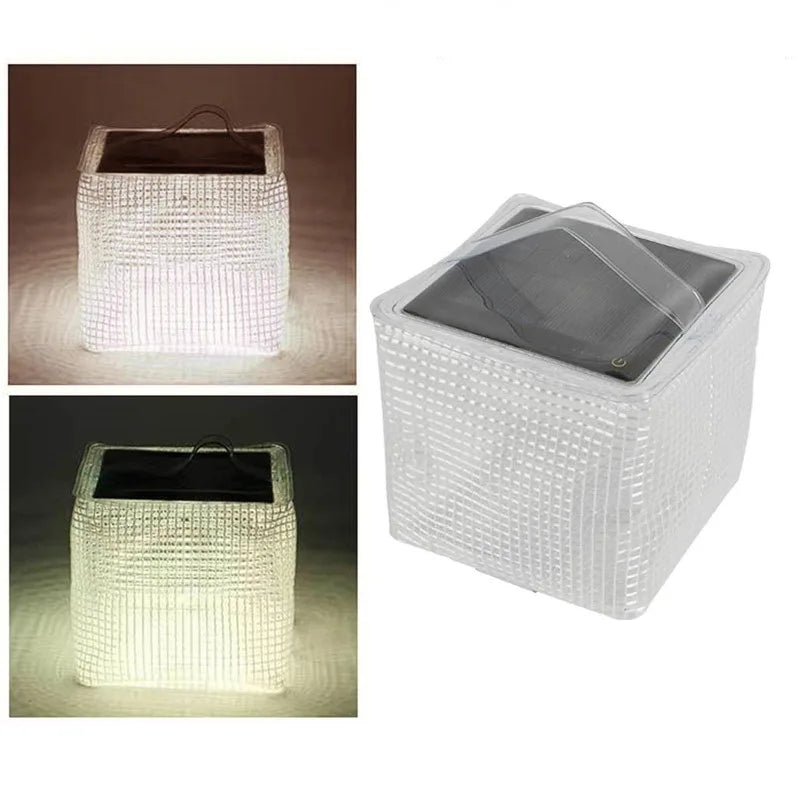 Solar Inflatable LED Camping Lantern | Portable Cube Light Inflatable Camp Lantern PLUSH