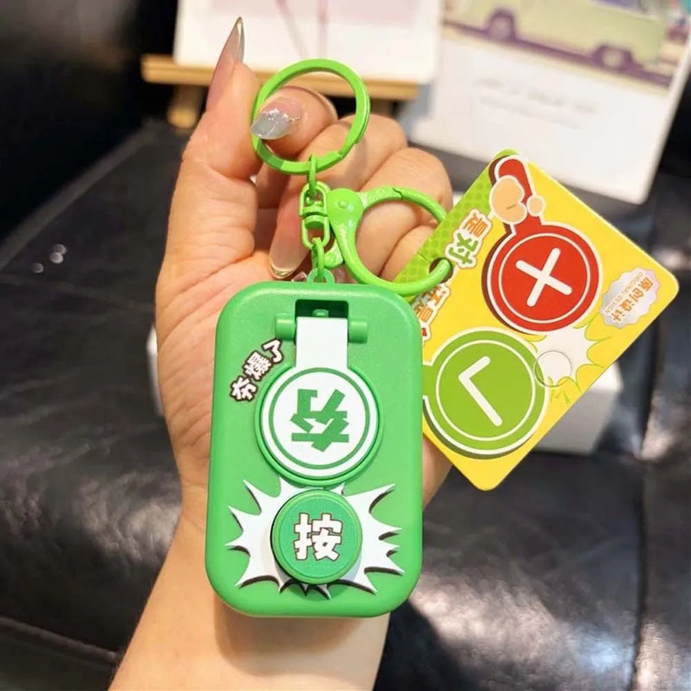 Sound Emitting Voice Button Keychain – Cartoon Animal Design Novelty Keychain PLUSH Style 1