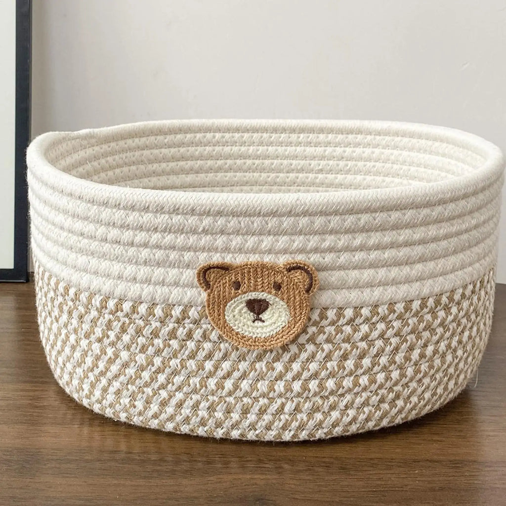 Woven Rope Storage Basket – Multifunctional Organizer Bin Woven Storage Basket PLUSH