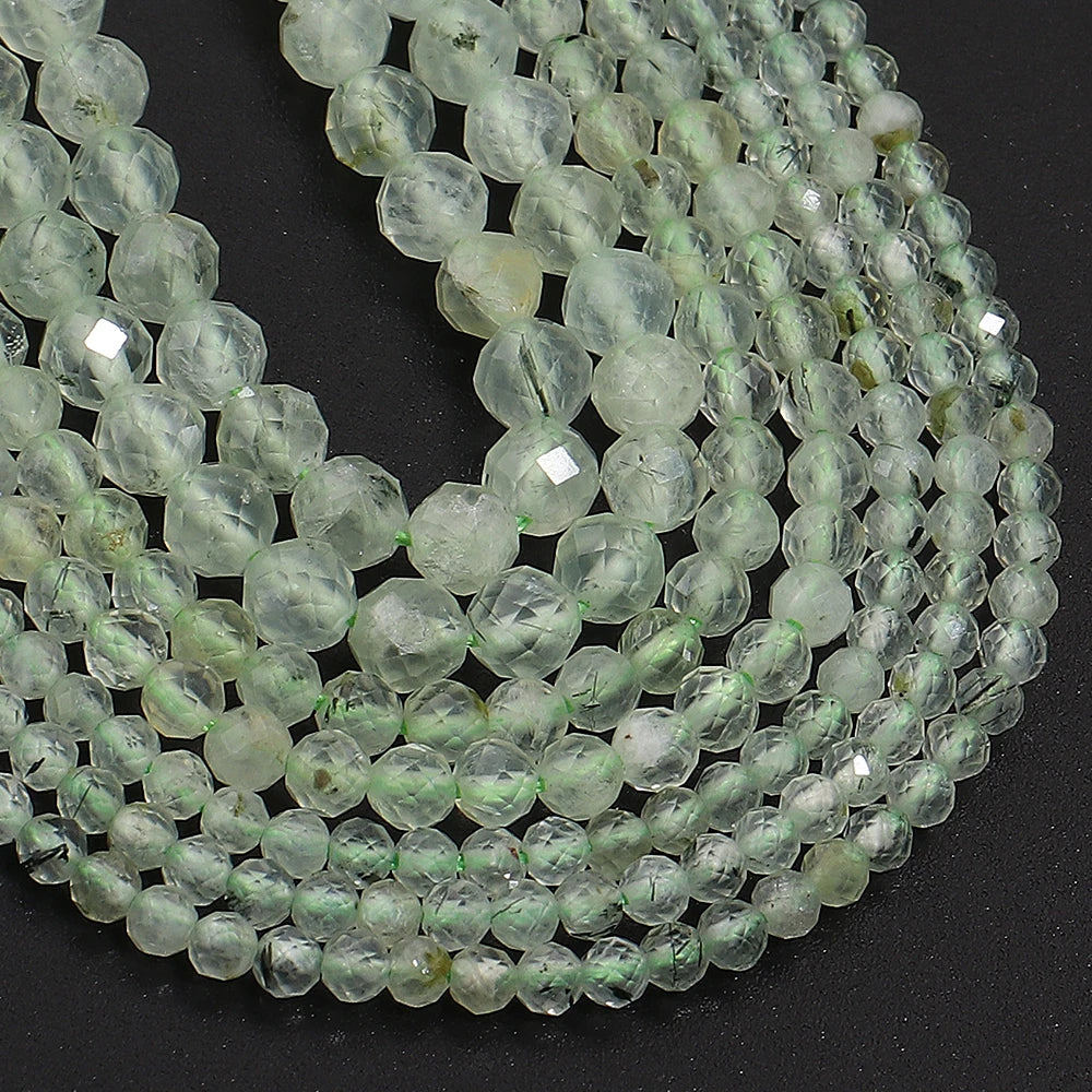 Prehnite Faceted Natural Stone Beads 2/3/4mm – DIY Jewelry Natural Stone Beads PLUSH