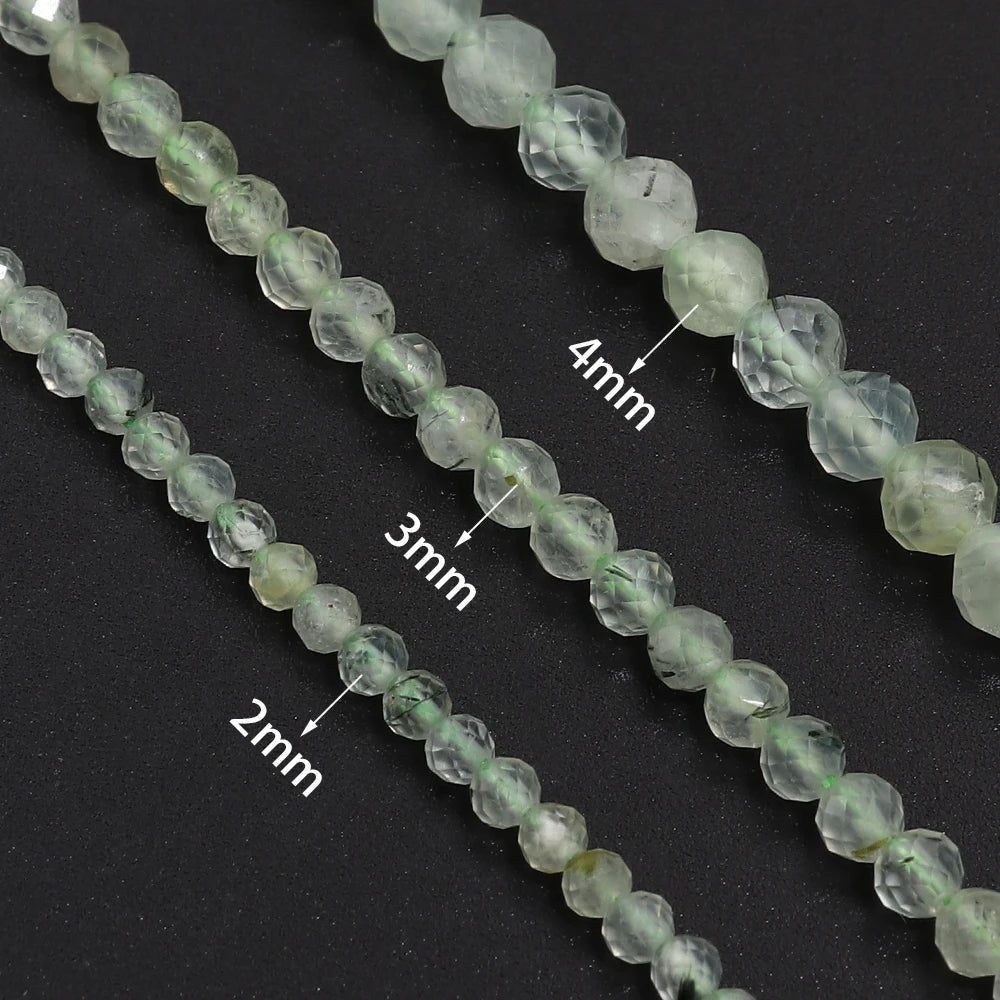 Prehnite Faceted Natural Stone Beads 2/3/4mm – DIY Jewelry Natural Stone Beads PLUSH