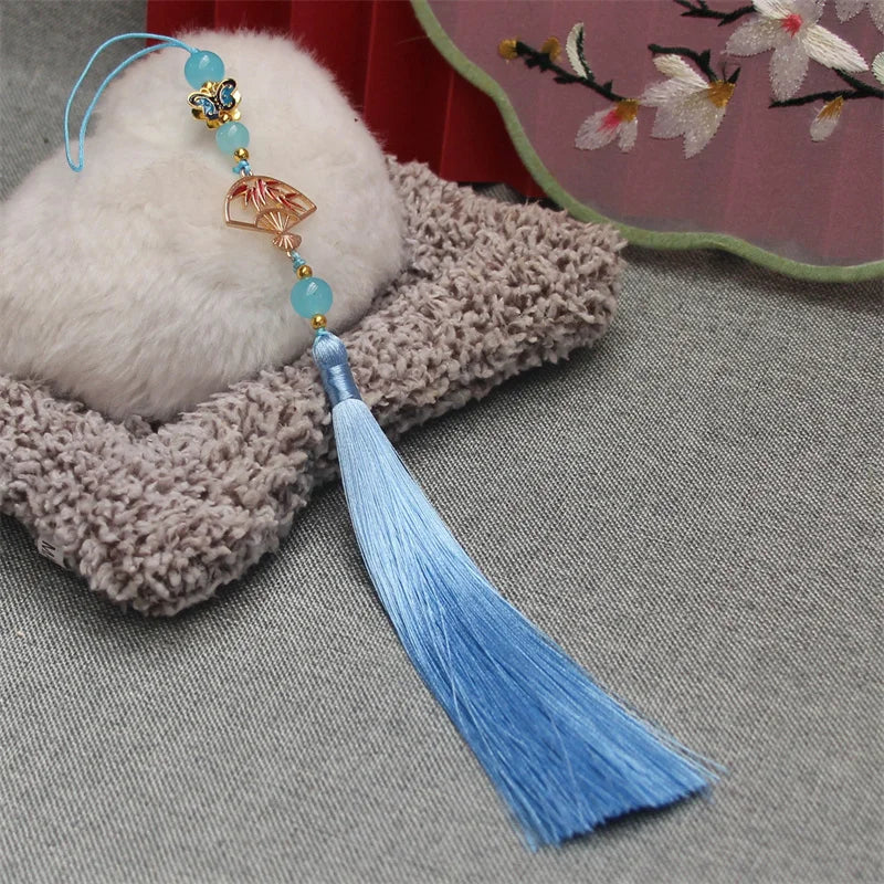 Hanfu Tassel Decoration – Antique Fan Cheongsam Trim | 30cm Garment Tassel Trim PLUSH style 8